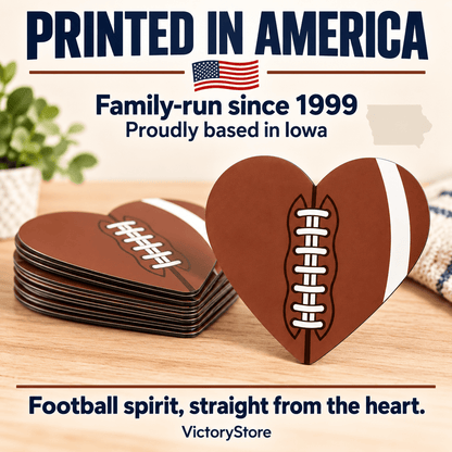 Valentine's Day Garage Magnets | Football Hearts