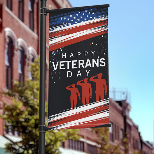 Veterans Day Pole Banner