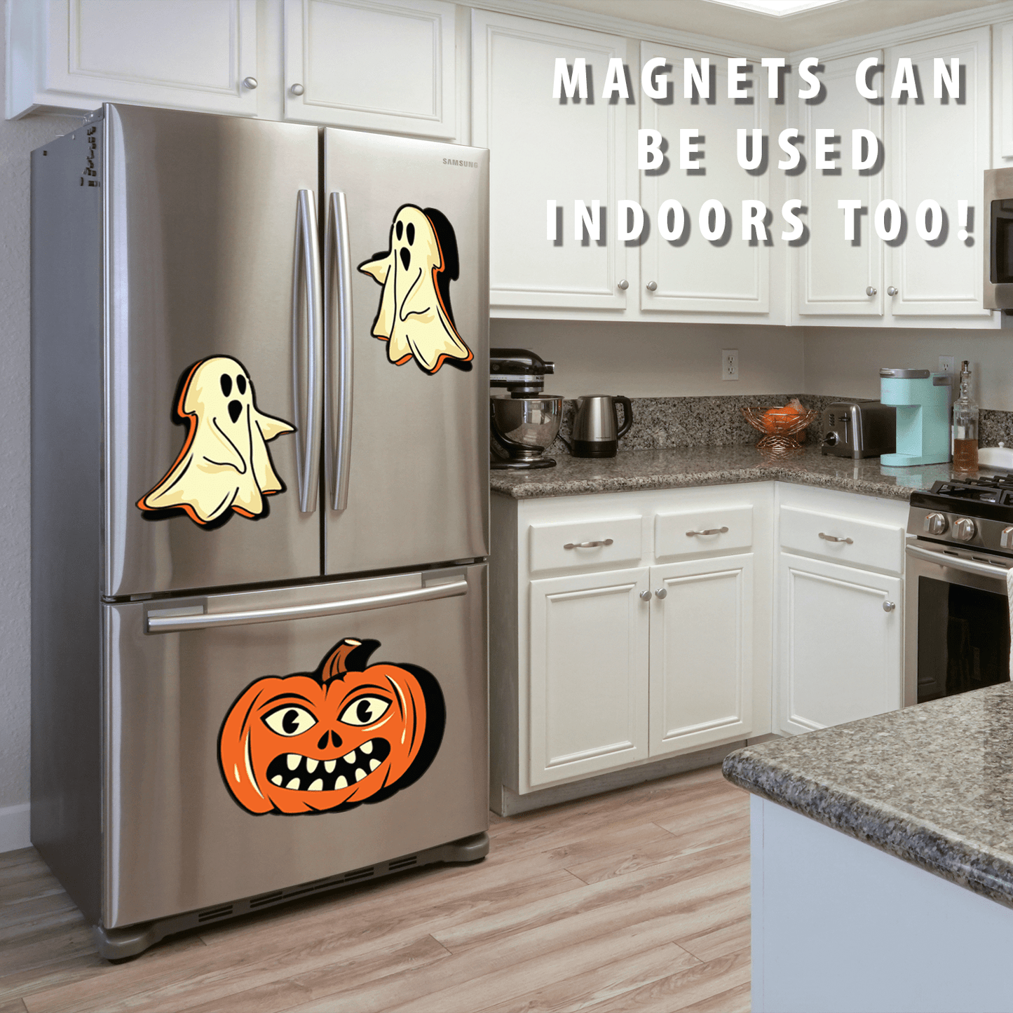Vintage Inspired Halloween Garage Door Magnets – 6pc Retro Spooky Decorations Waterproof Outdoor & Indoor Magnetic Décor for Garage