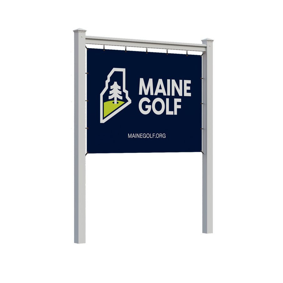 Vinyl Banner Frame with Custom Caps & 4