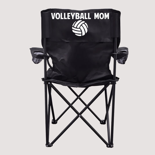 Volleyball Mom Black Folding Camping Chair