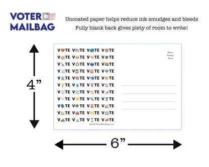 VOTE Emoji Blank 4x6 Voter Postcards