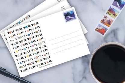 VOTE Emoji Blank 4x6 Voter Postcards