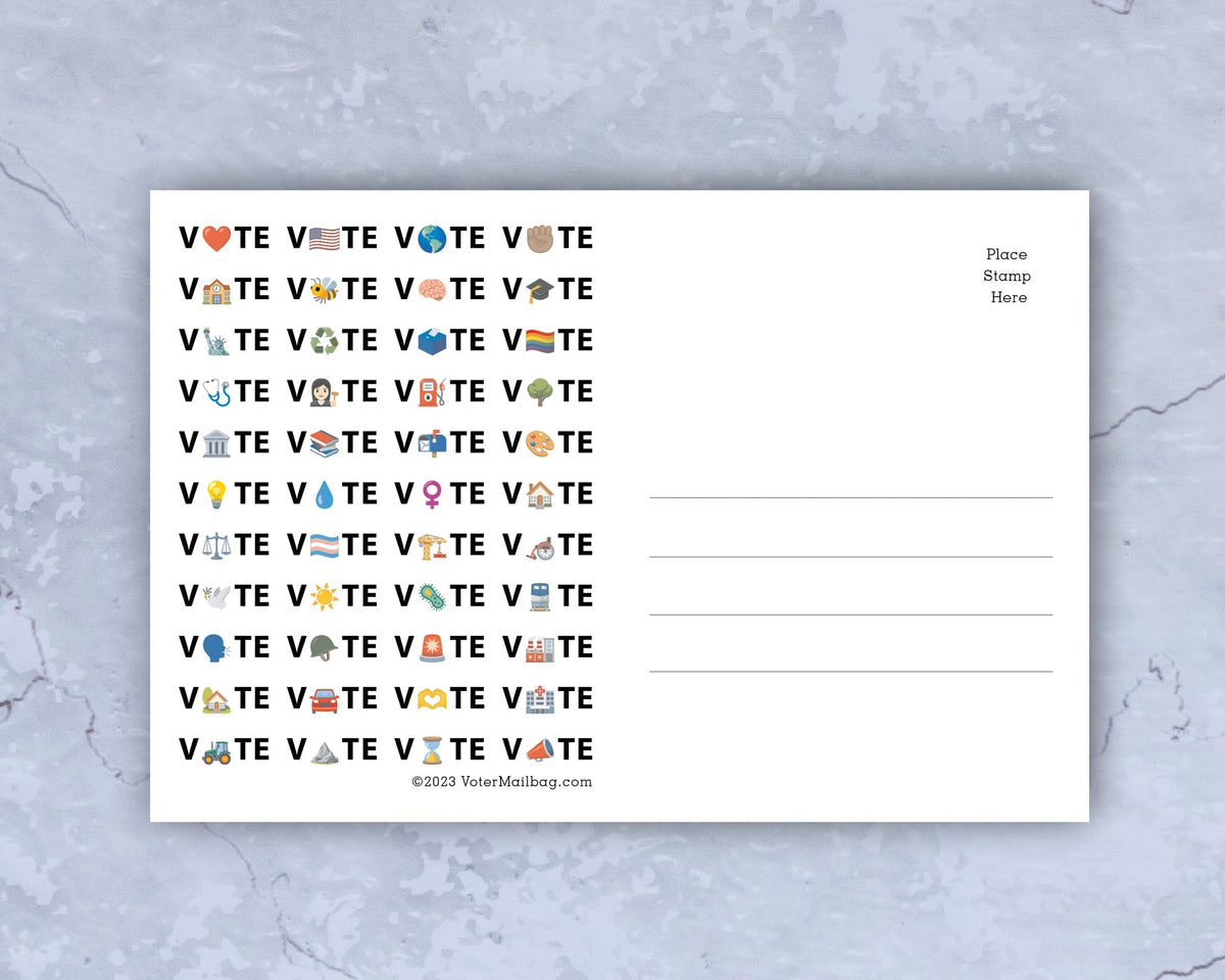 Voter Postcard Variety Pack – 125 Bulk Postcards, 5 Designs