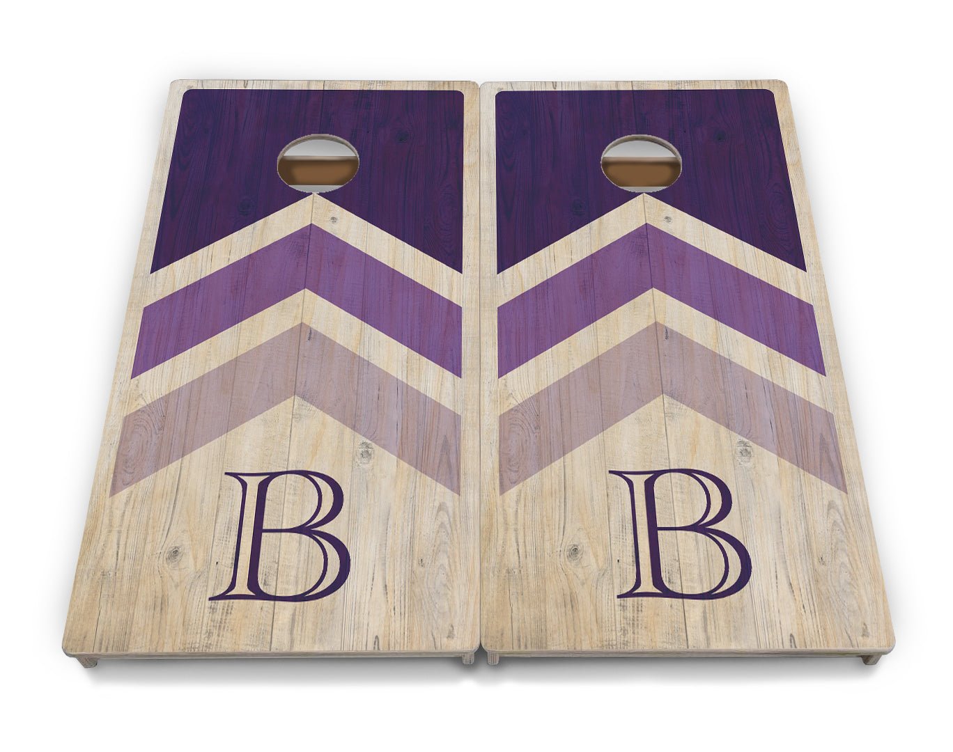 Wedding Arrows Cornhole Boards - Professional Tournament Series - Purple