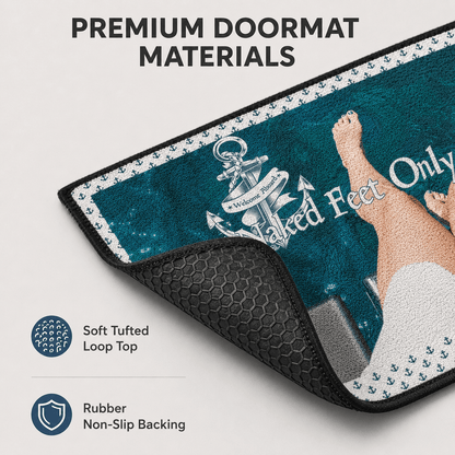 Welcome Aboard! Naked Feet Only Boat Mat