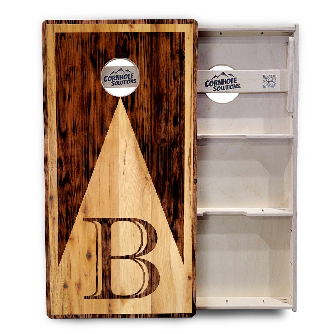 Wooden Triangle Letter Cornhole Boards - Professional Tournament Series