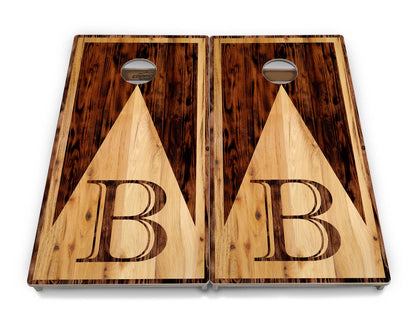 Wooden Triangle Letter Cornhole Boards - Professional Tournament Series