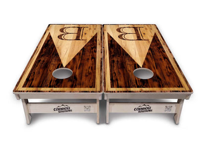 Wooden Triangle Letter Cornhole Boards - Professional Tournament Series