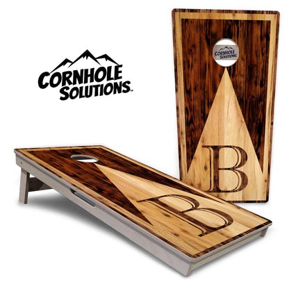 Wooden Triangle Letter Cornhole Boards - Professional Tournament Series