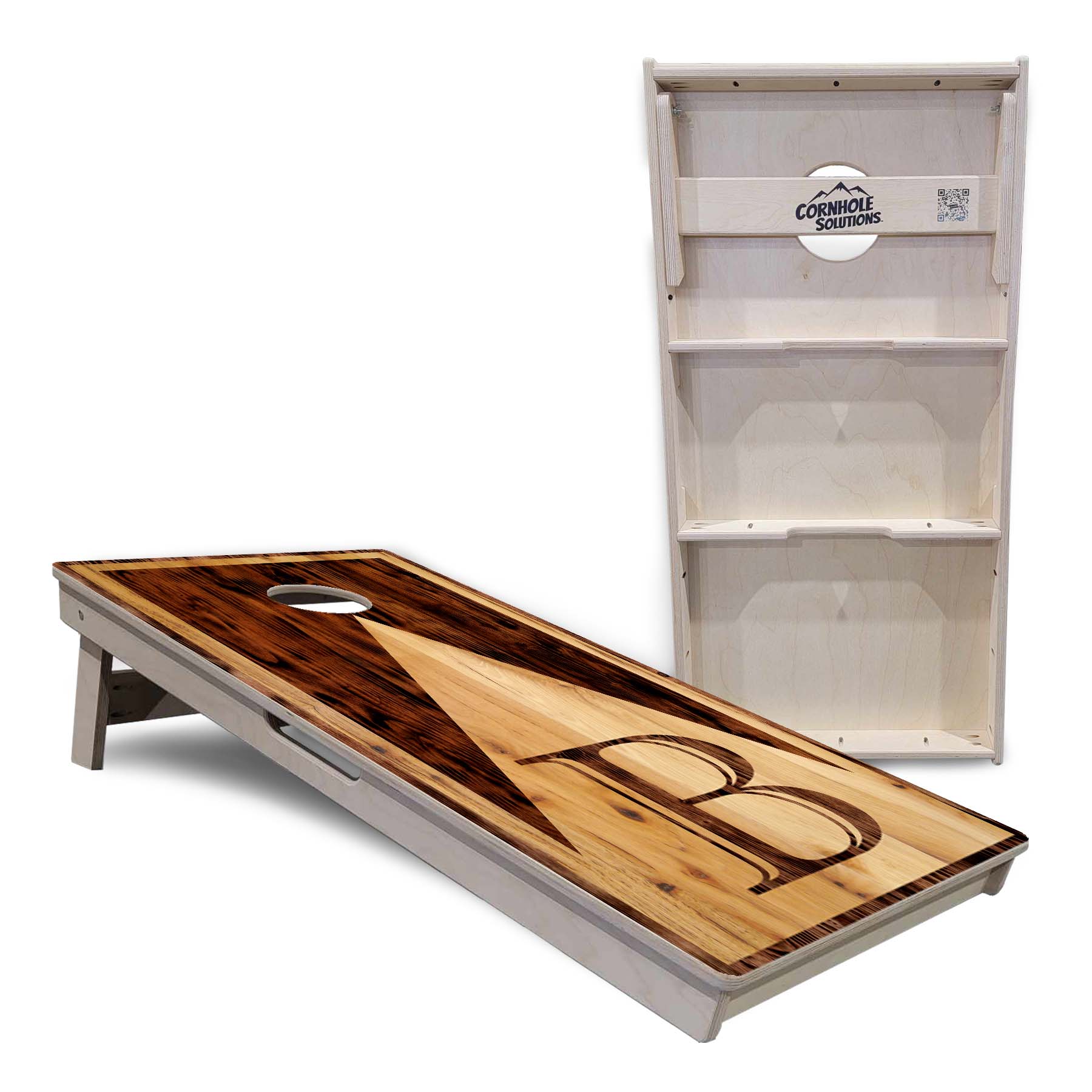 Wooden Triangle Letter Cornhole Boards - Professional Tournament Series