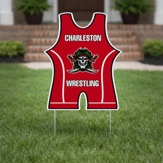 Wrestling Singlet Yard Sign One Sided