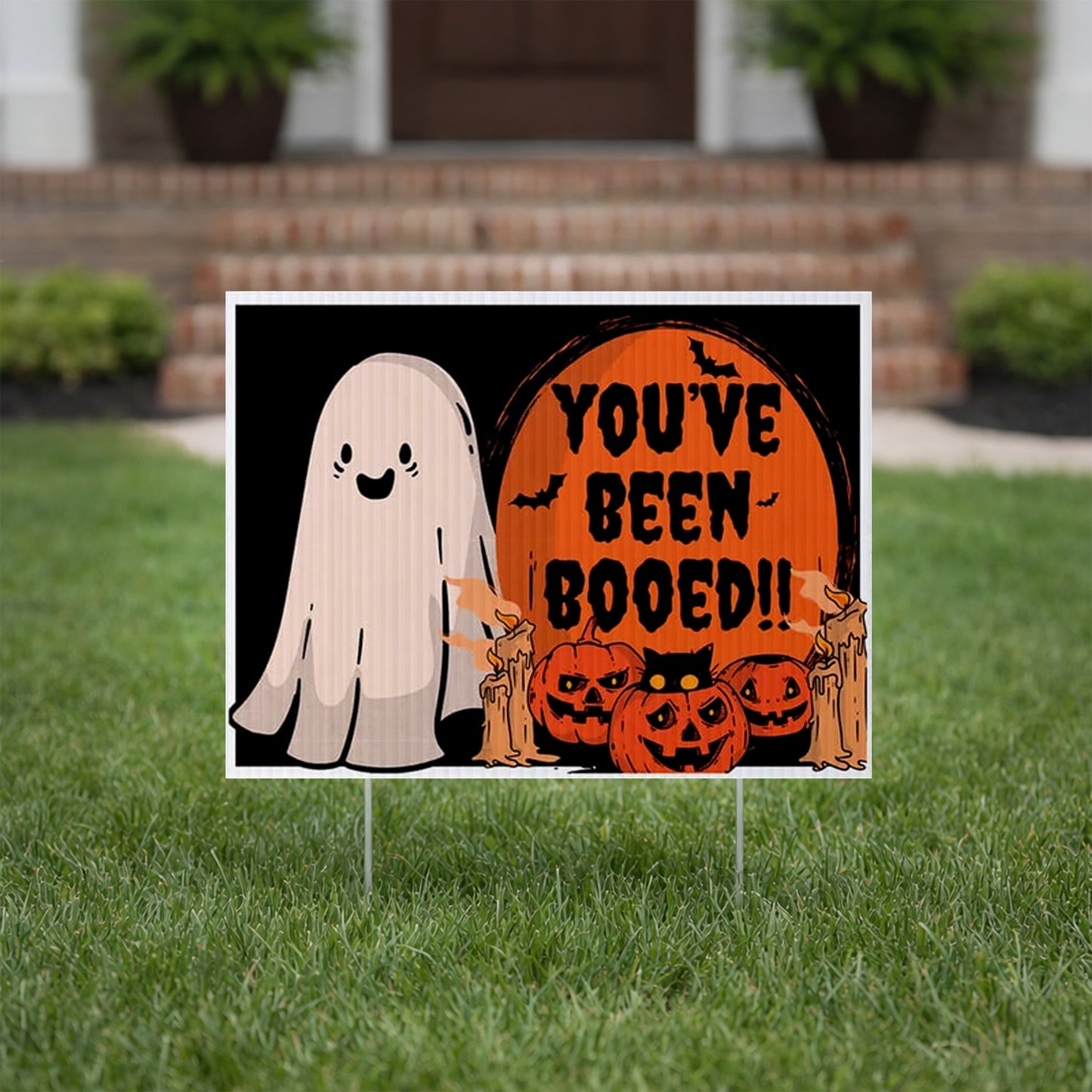 You've Been Booed Halloween Yard Sign - Set of 2 with Stakes