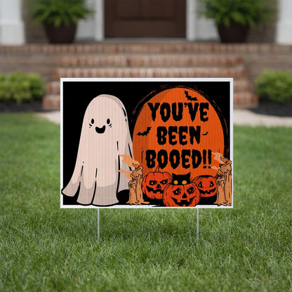 You've Been Booed Halloween Yard Sign - Set of 2 with Stakes