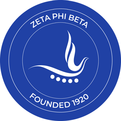 Zeta Phi Beta Sorority Car Decal Sticker - Full Color Circle Logo
