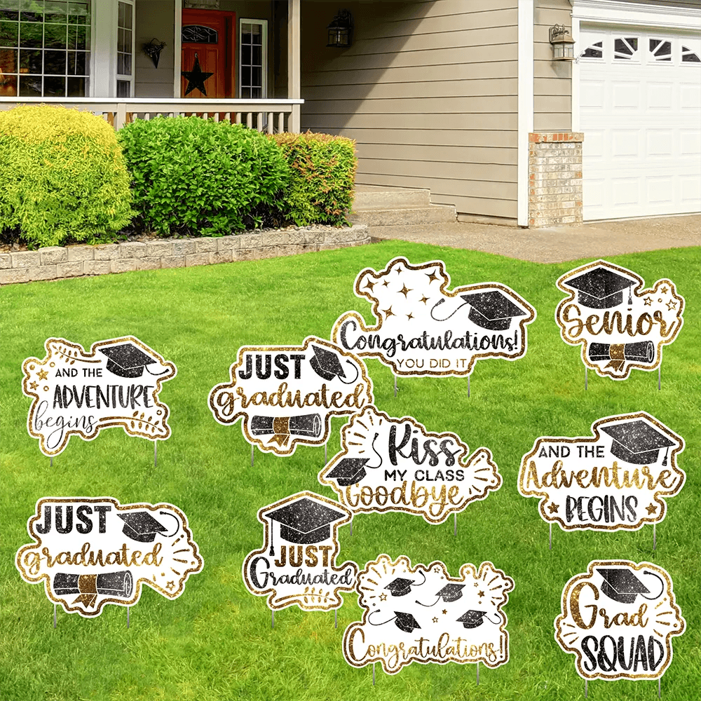 15" Graduation Sayings Yard Card Bundle | 10pc | VictoryStore Teal 15" Graduation Sayings Yard Card Bundle | 10pc | VictoryStore Teal