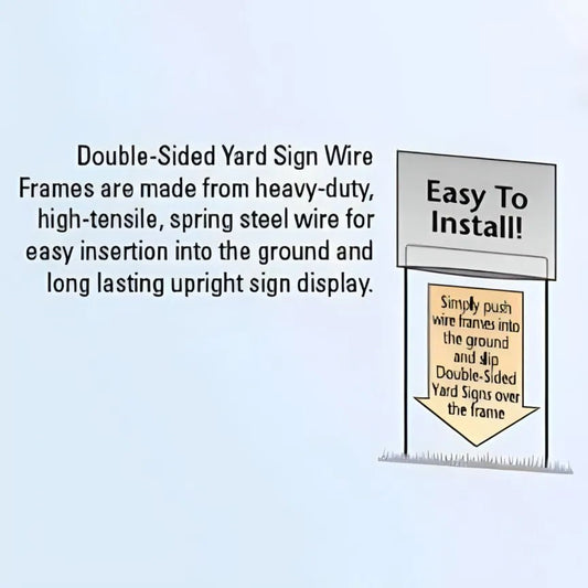 16"x26" Sealed Posterboard Yard Signs with Frames