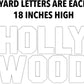18-Inch Hollywood Yard Sign Letters