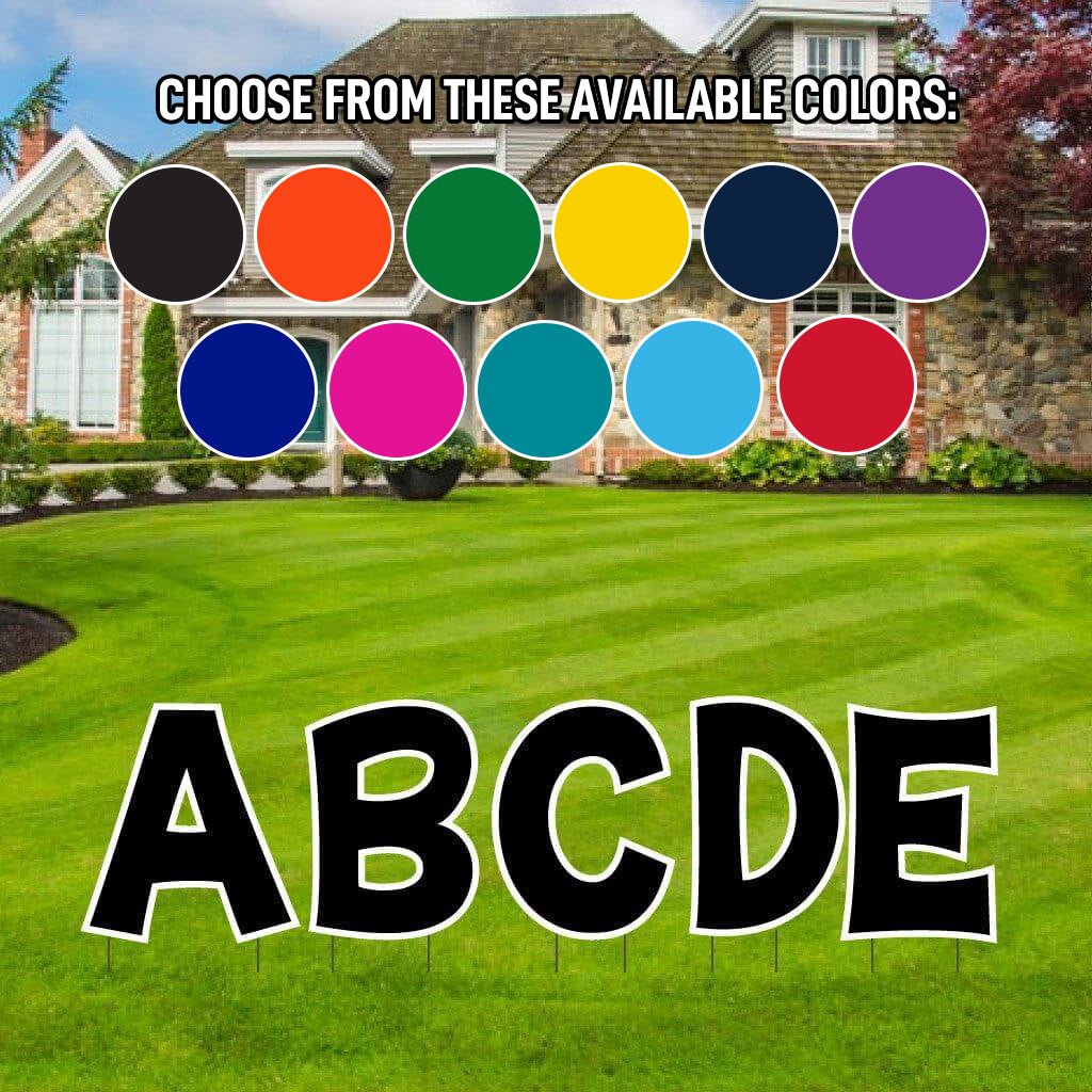 18" KG The Last Time Solid Color Alphabet Yard Letter Set - 26 pcs