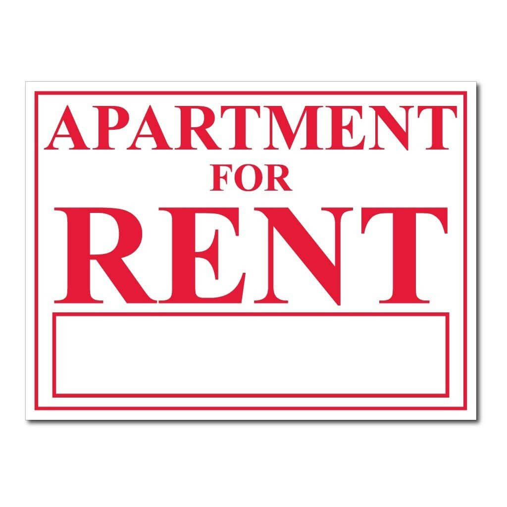 Apartment For Rent Yard Sign - FREE SHIPPING