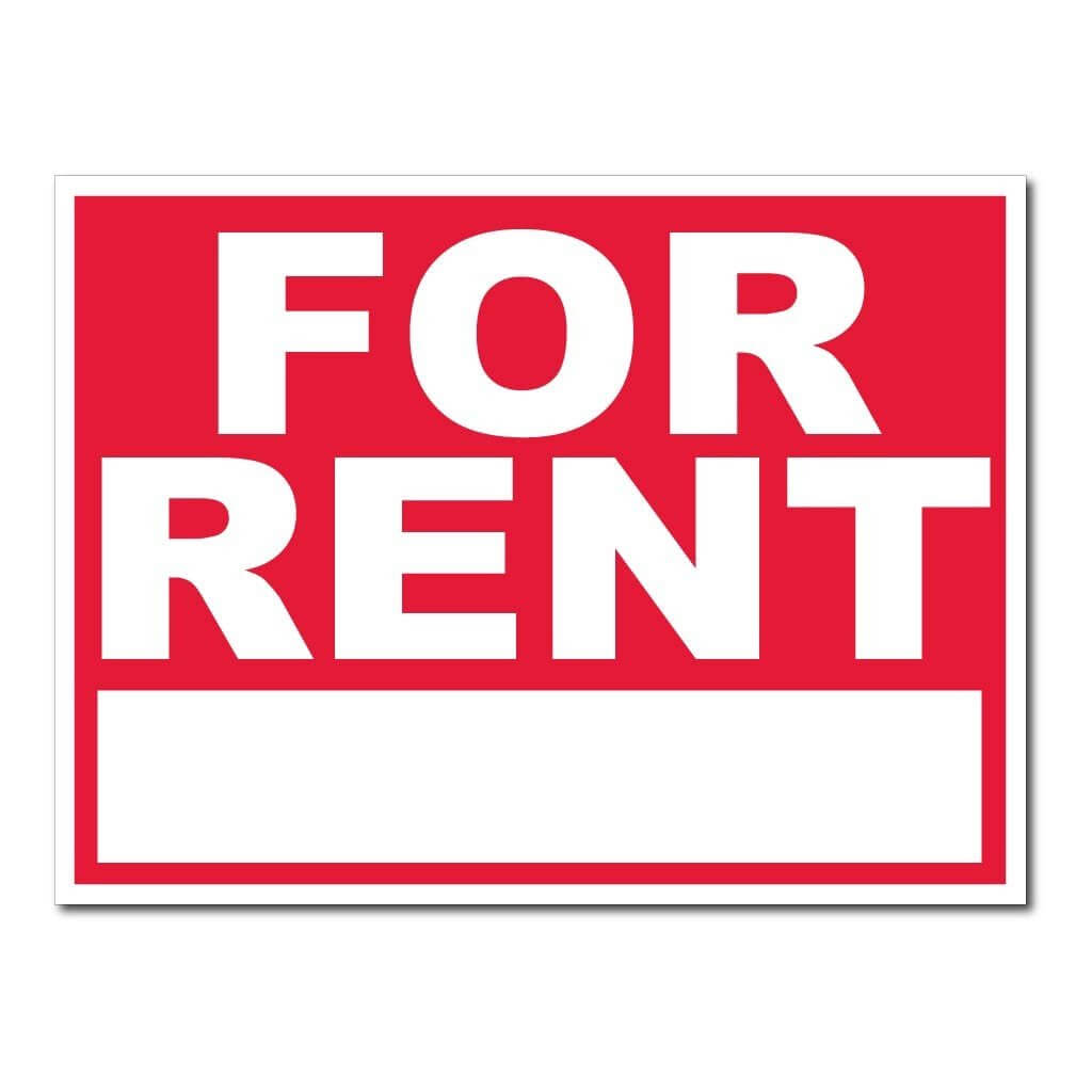 For Rent Yard Sign with EZ Stakes - FREE SHIPPING