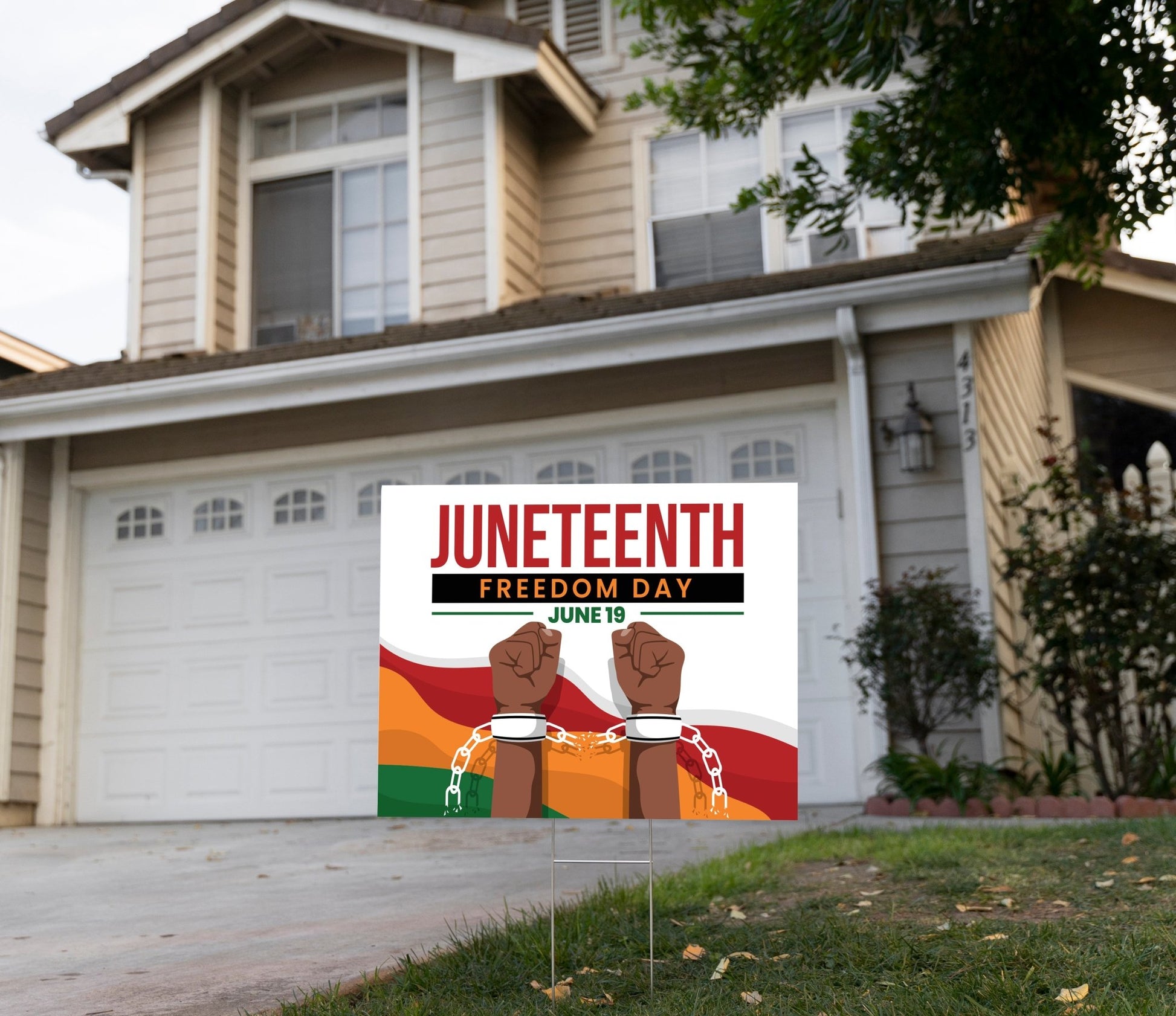 18"x24" Juneteenth Freedom Day Yard Sign Set of 2