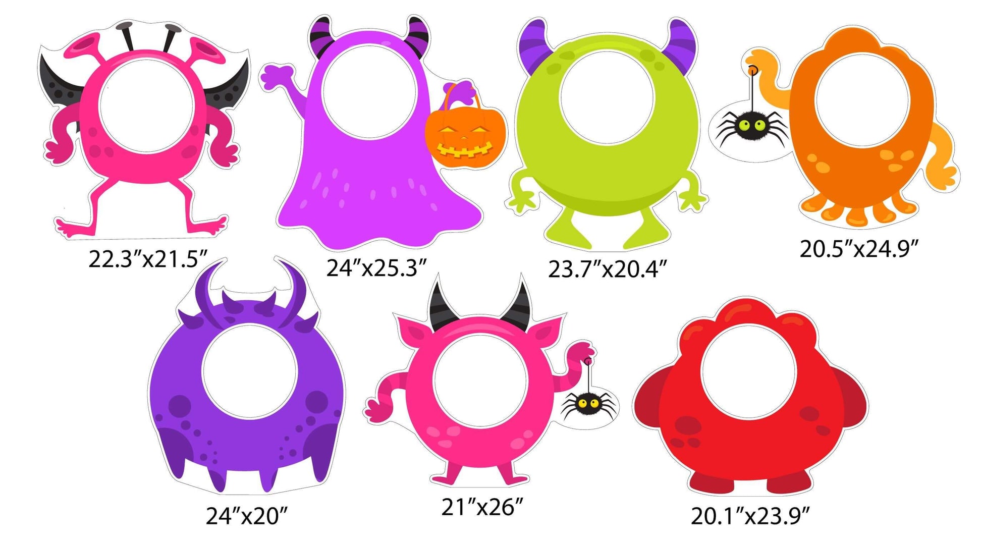 cute halloween monsters Cute Halloween Monsters Photo Prop Yard Cards