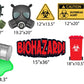 biohazard yard card decoration