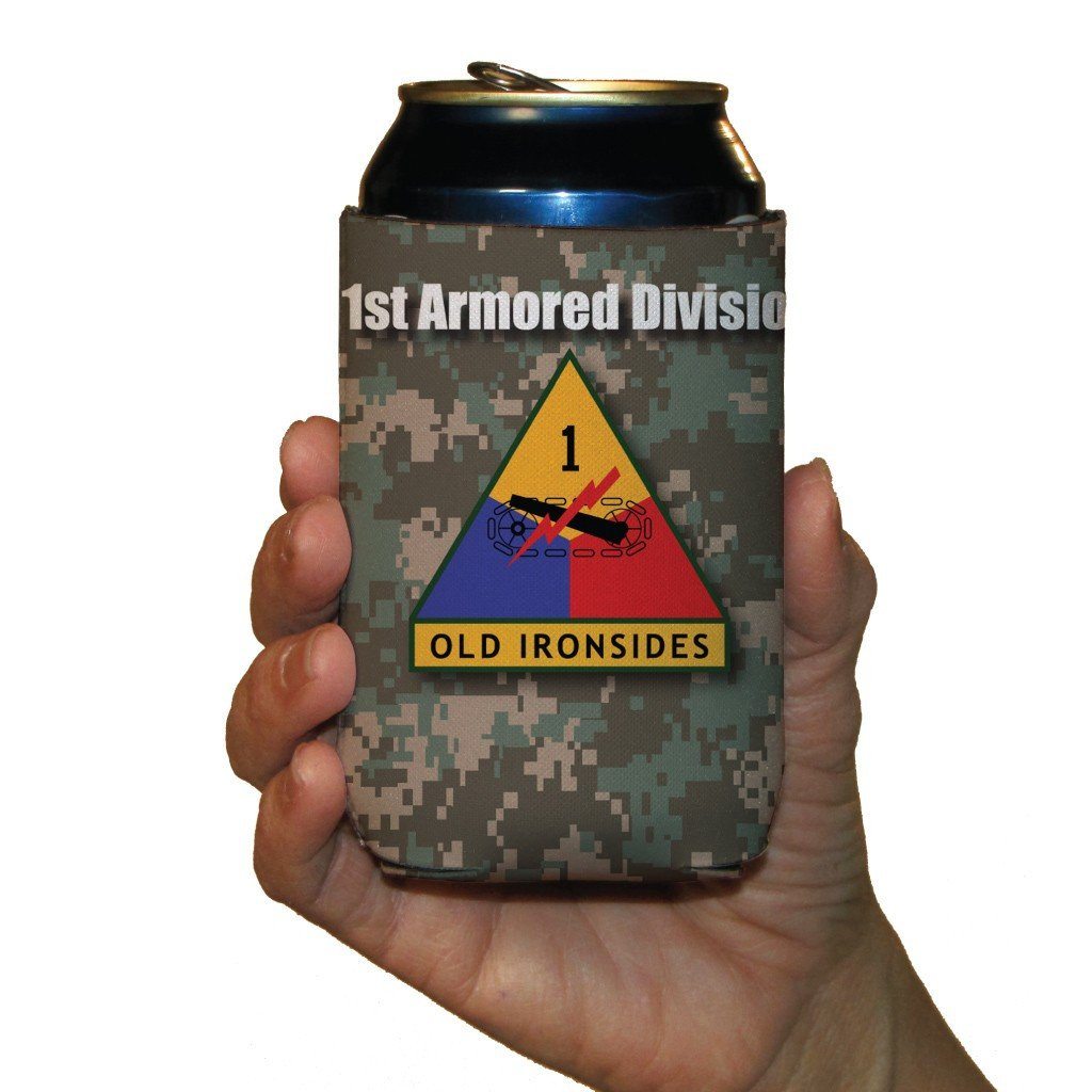 Military 1st Armored Division Can Cooler Set of 6 - 6 Designs - FREE SHIPPING