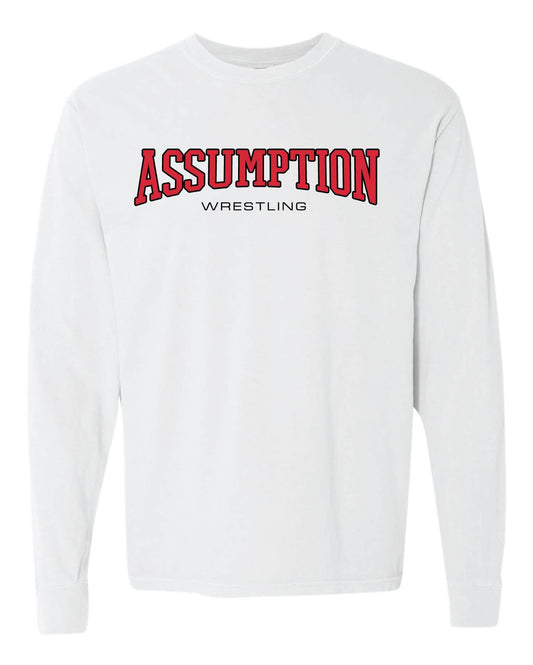 Assumption Wrestling Comfort Colors Garment-Dyed Heavyweight Ringspun Long Sleeve T-Shirt