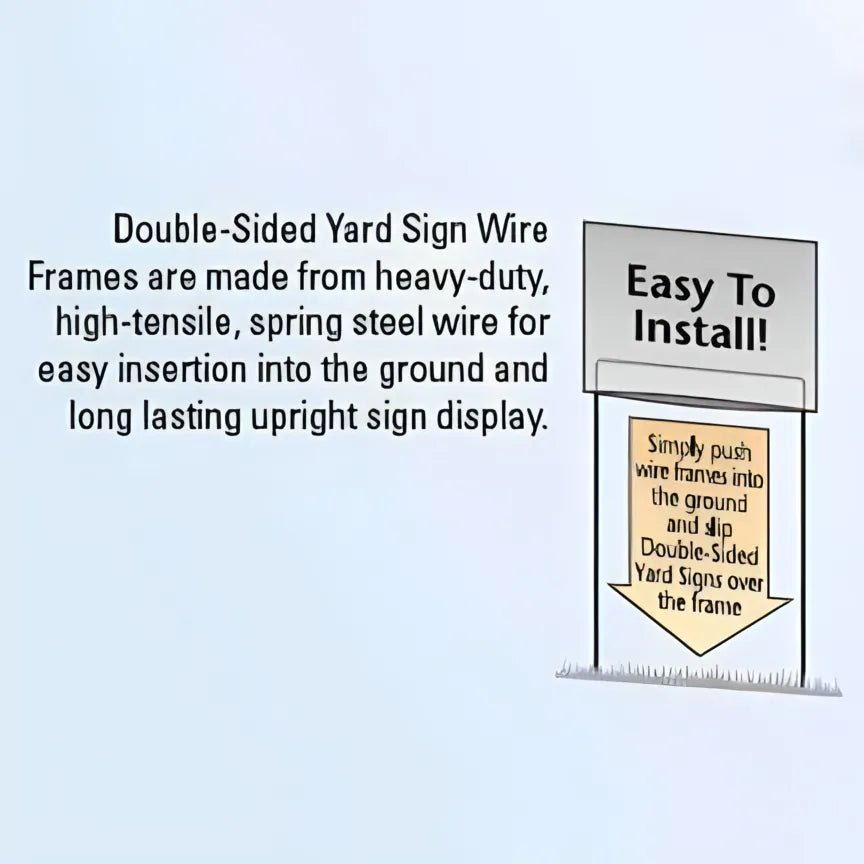 21"x34.5" Sealed Posterboard Yard Signs with Frames