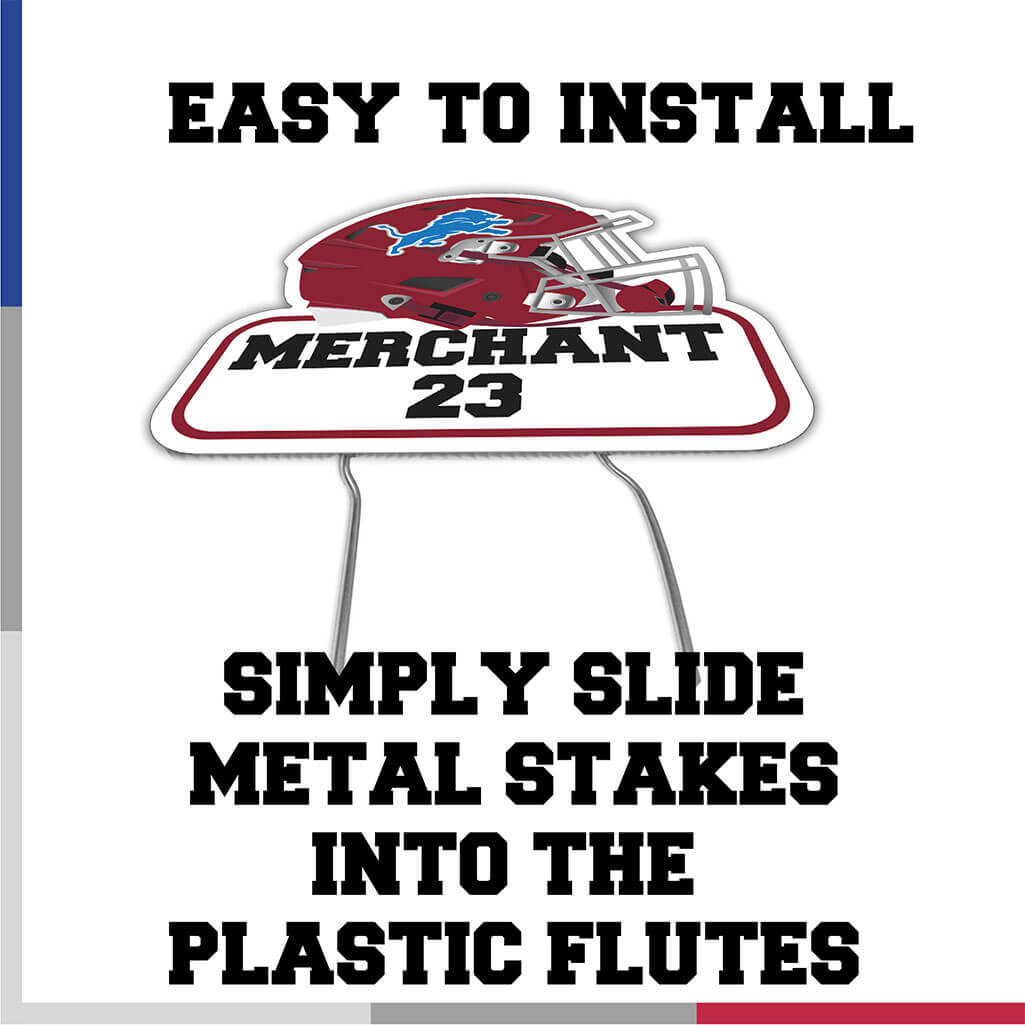 custom football helmet yard signs Football Helmet Shaped Yard Sign