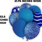 23.5" Blue Balloon Bouquets EZ Filler Yard Cards Set