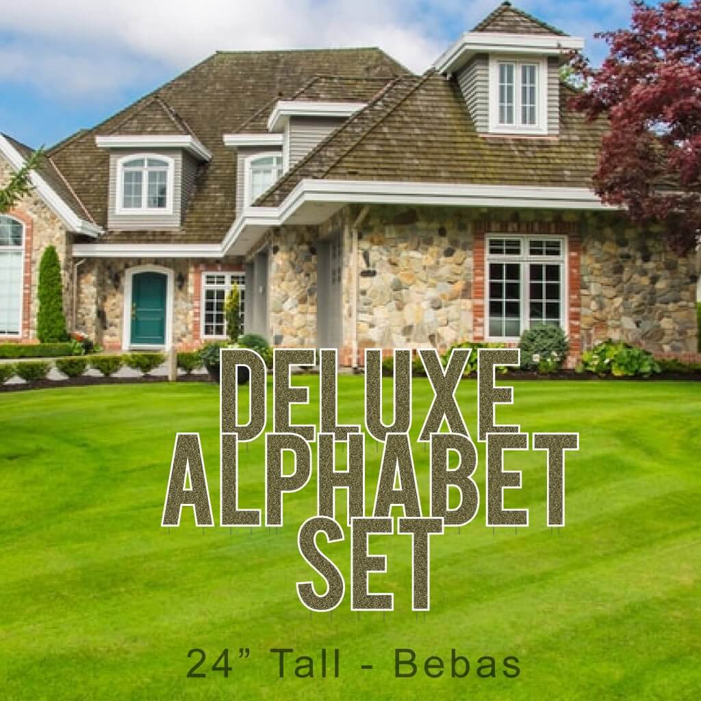 24" Bebas Faux Glitter Deluxe Alphabet Set - 130 pcs