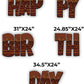 24" Luckiest Guy Happy Birthday Chocolate Cake Yard Letters Quick Set, 5 Pieces