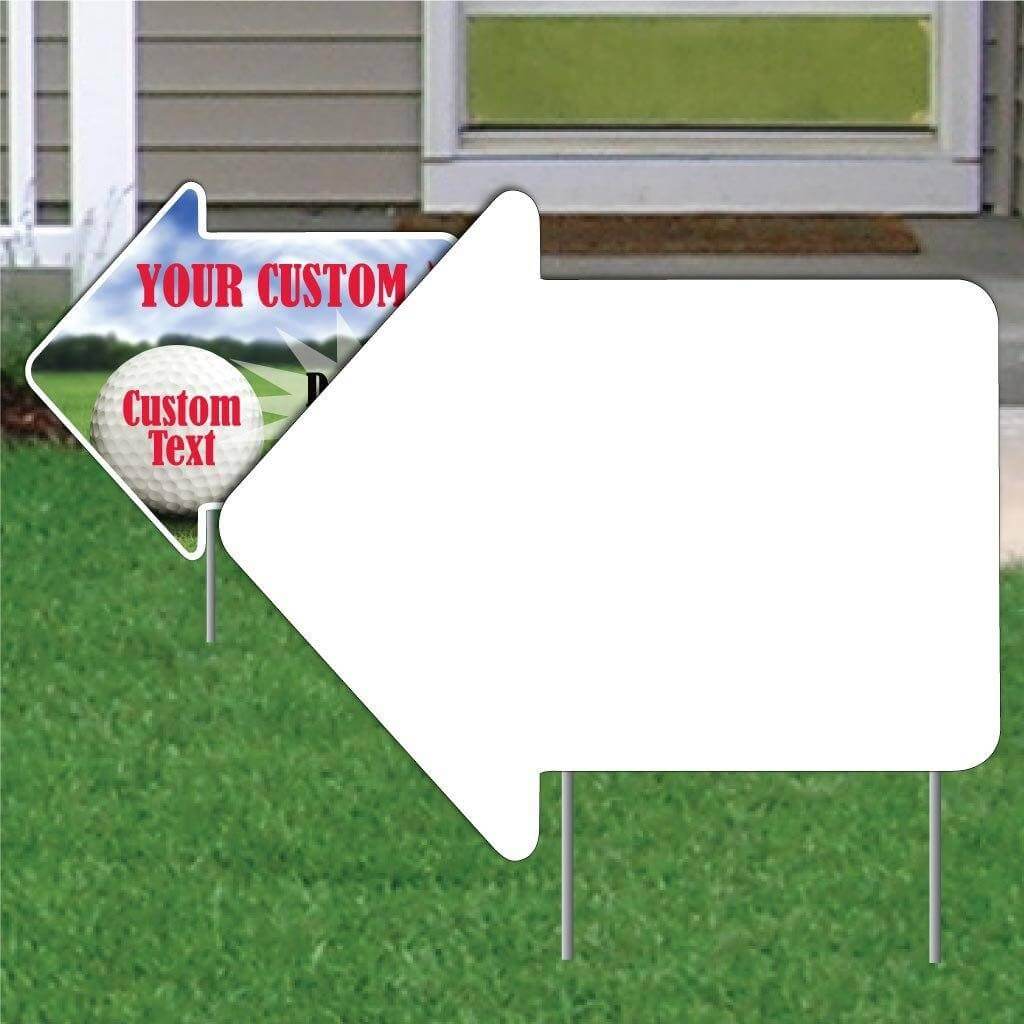 Arrow 4mm Corrugated Plastic Blank Yard Signs - White or Yellow