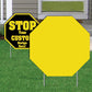 Octagon 4mm Corrugated Plastic Yard Sign Blank - White or Yellow