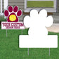 Pawprint with Rectangle 4 mil Corrugated Plastic Yard Sign Blank