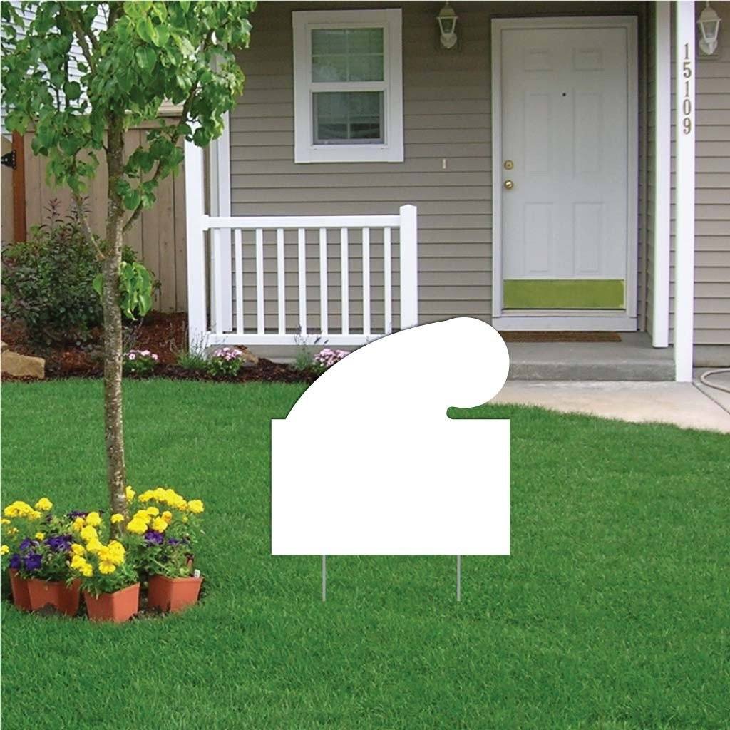 Rectangle with Swoosh 4 mil Corrugated Plastic Yard Sign Blank