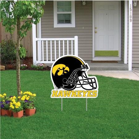 24"x24" University of Iowa Football Helmet Yard Sign