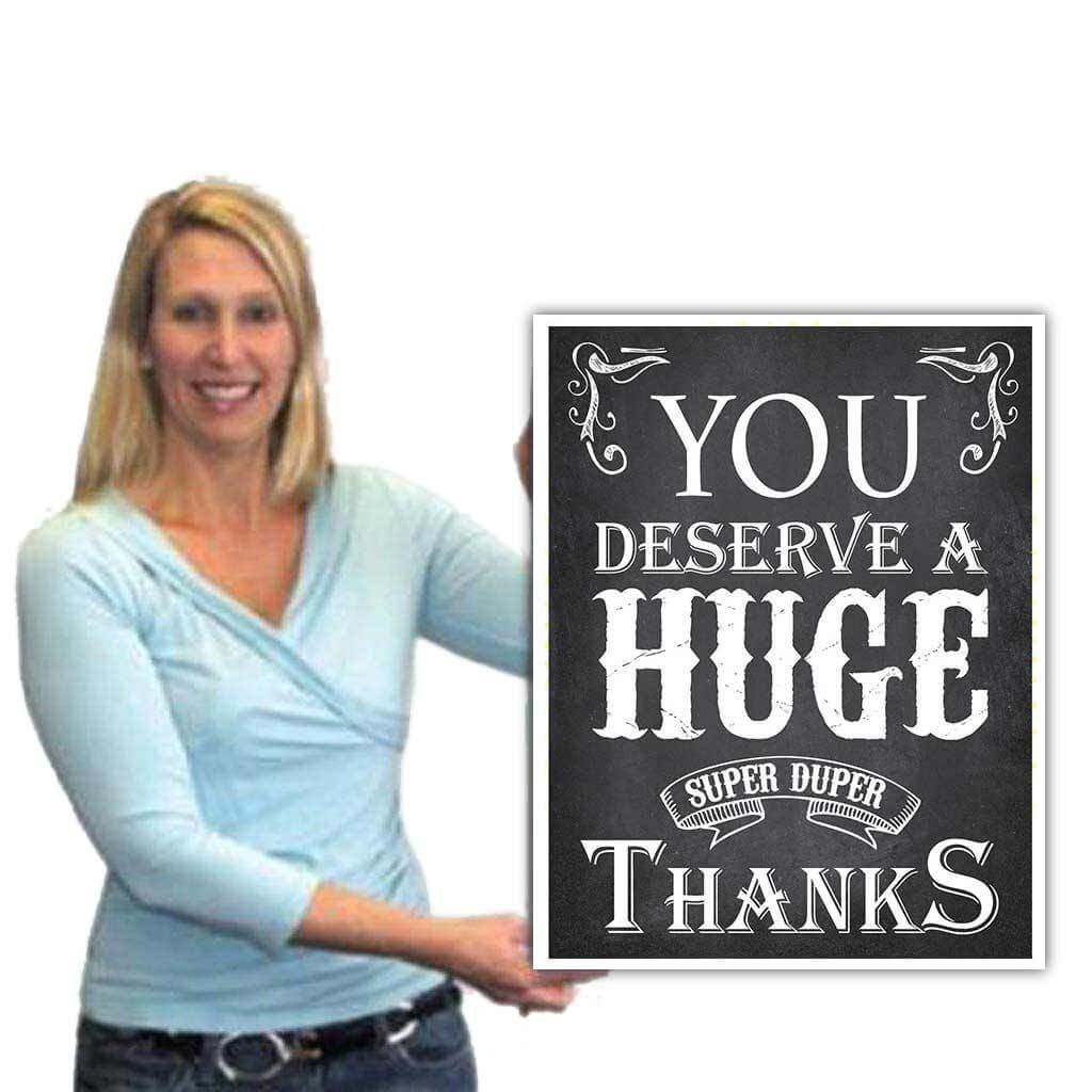2' Tall Design Your Own Giant Thank You Card