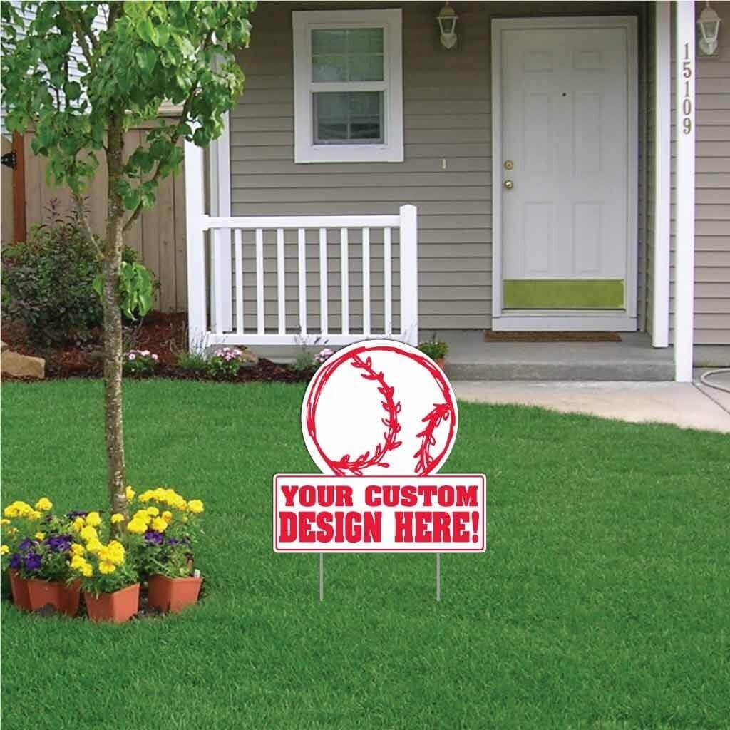 Circle with Rectangle Sign - 22"x22" Corrugated Plastic Yard Sign