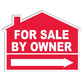 For Sale by Owner House Shaped Yard Sign with EZ Stakes - FREE SHIPPING