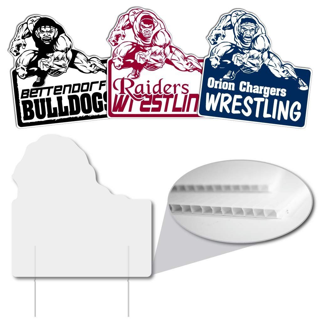 Intimidating Wrestler Shaped Sign  VictoryStore –
