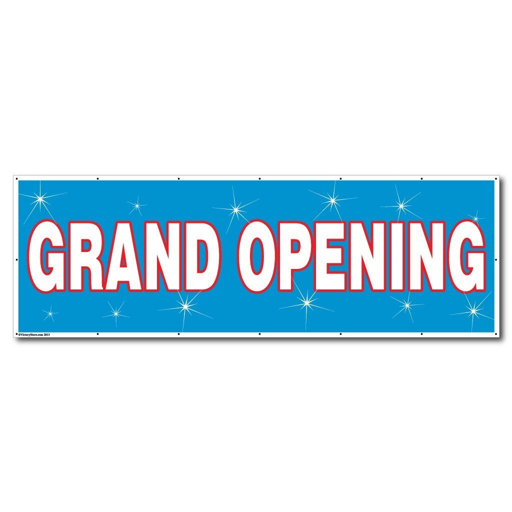 Grand Opening Vinyl Banner with Grommets