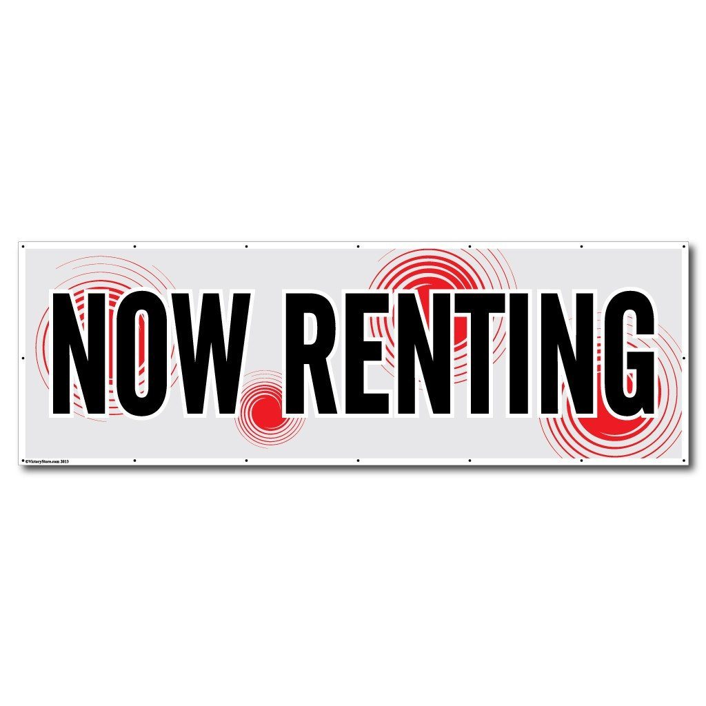 Now Renting Vinyl Banner with Grommets | VictoryStore – VictoryStore.com