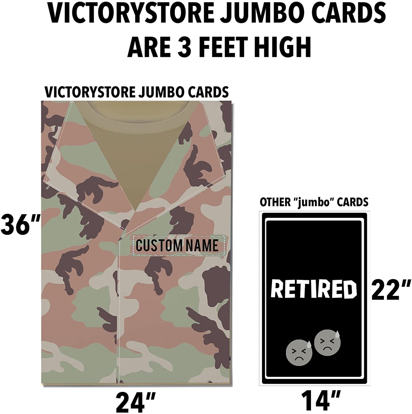 3' Custom Military Retirement Card