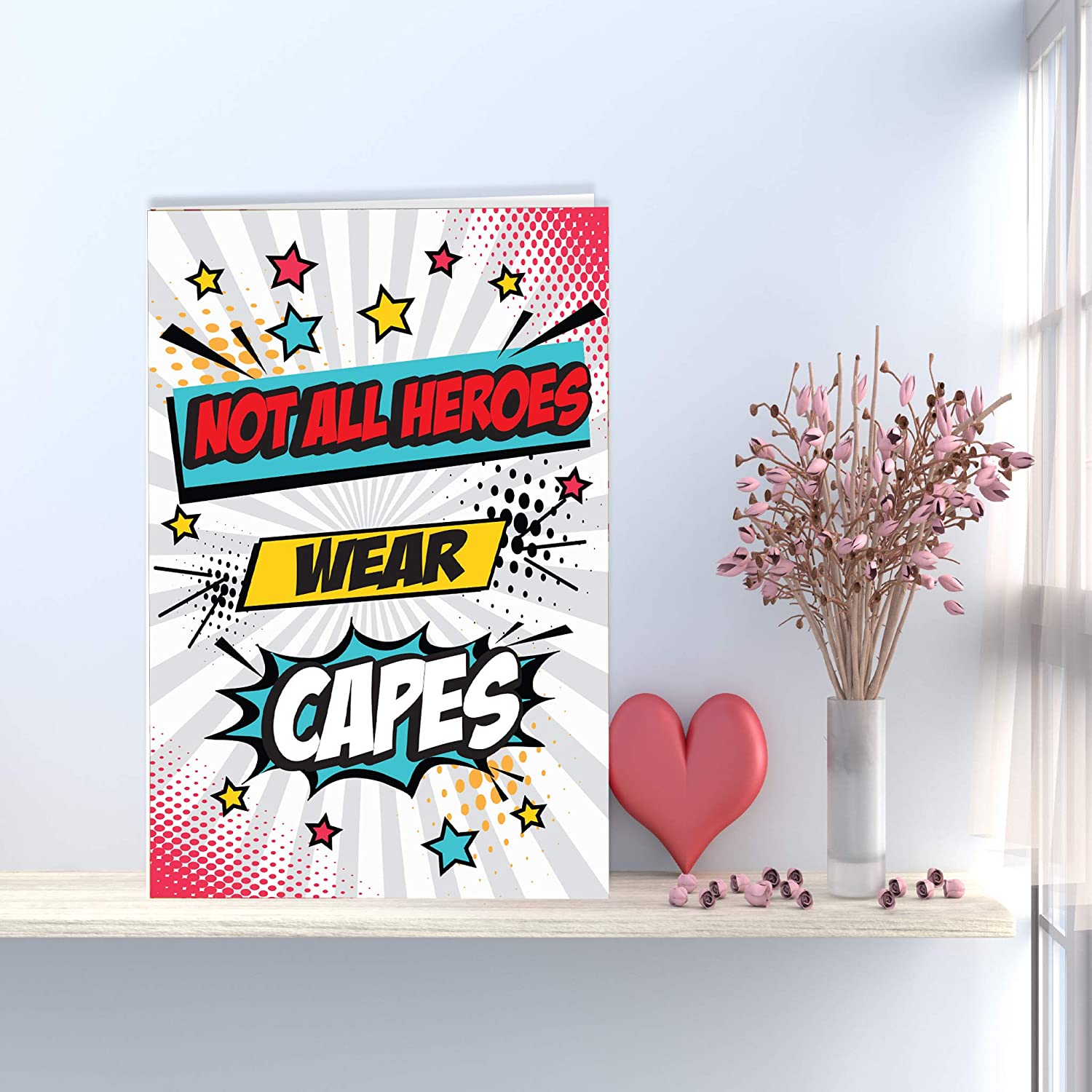 3' Custom Not All Heroes Wear Capes Thank You Card