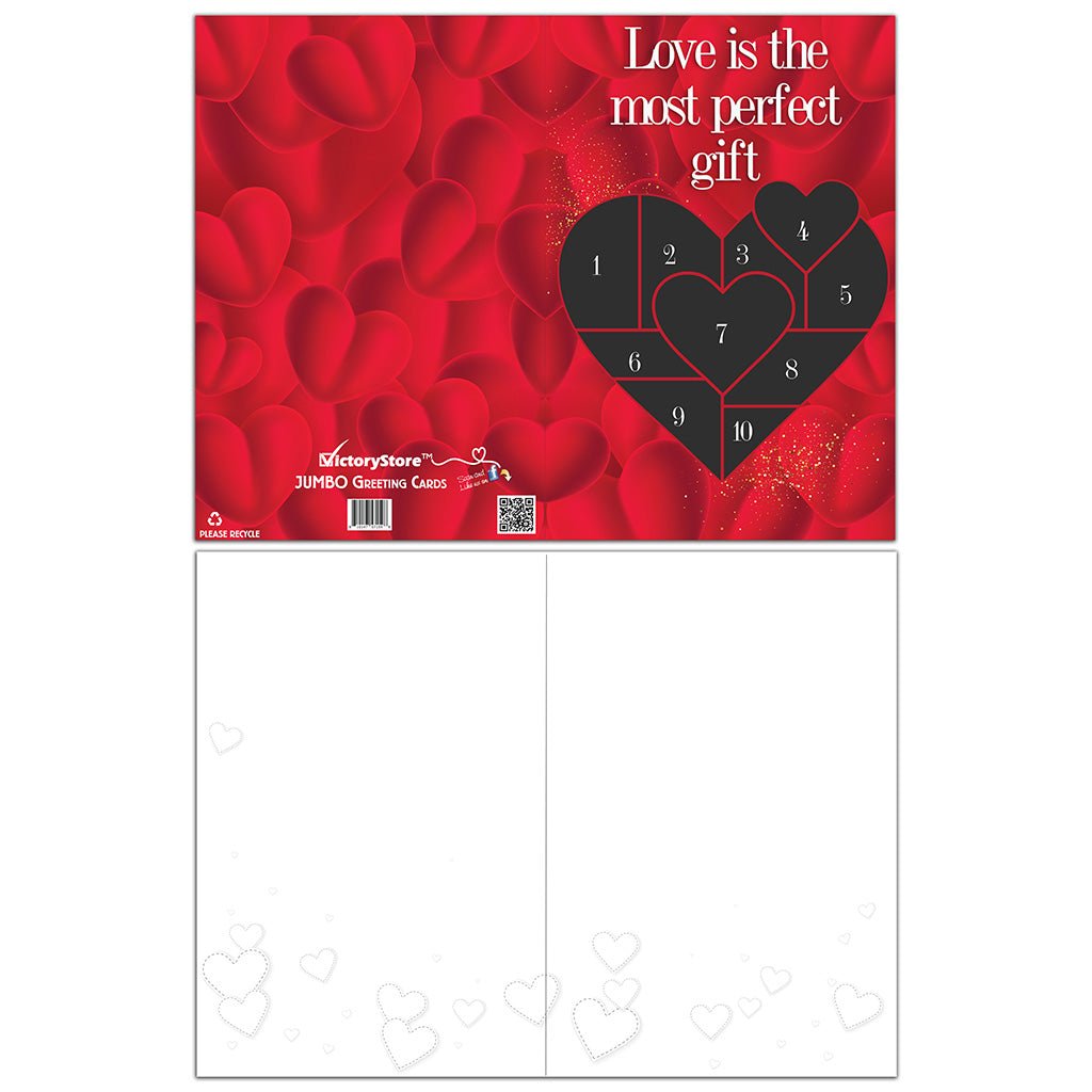 3' Custom Valentine's Day Card | 10 Photos w/ Personalized Inside Text