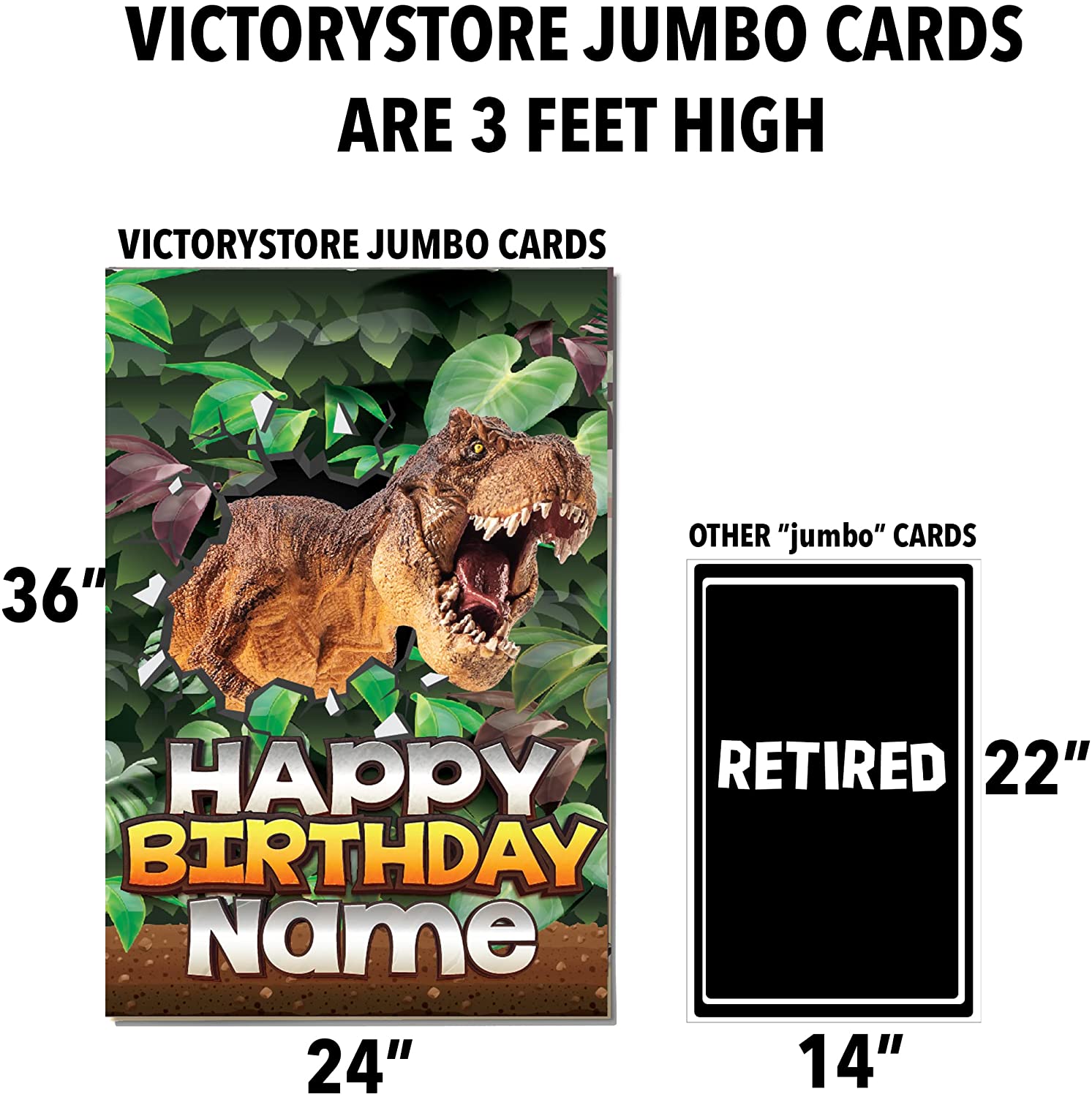 3' Dinosaur Birthday Card